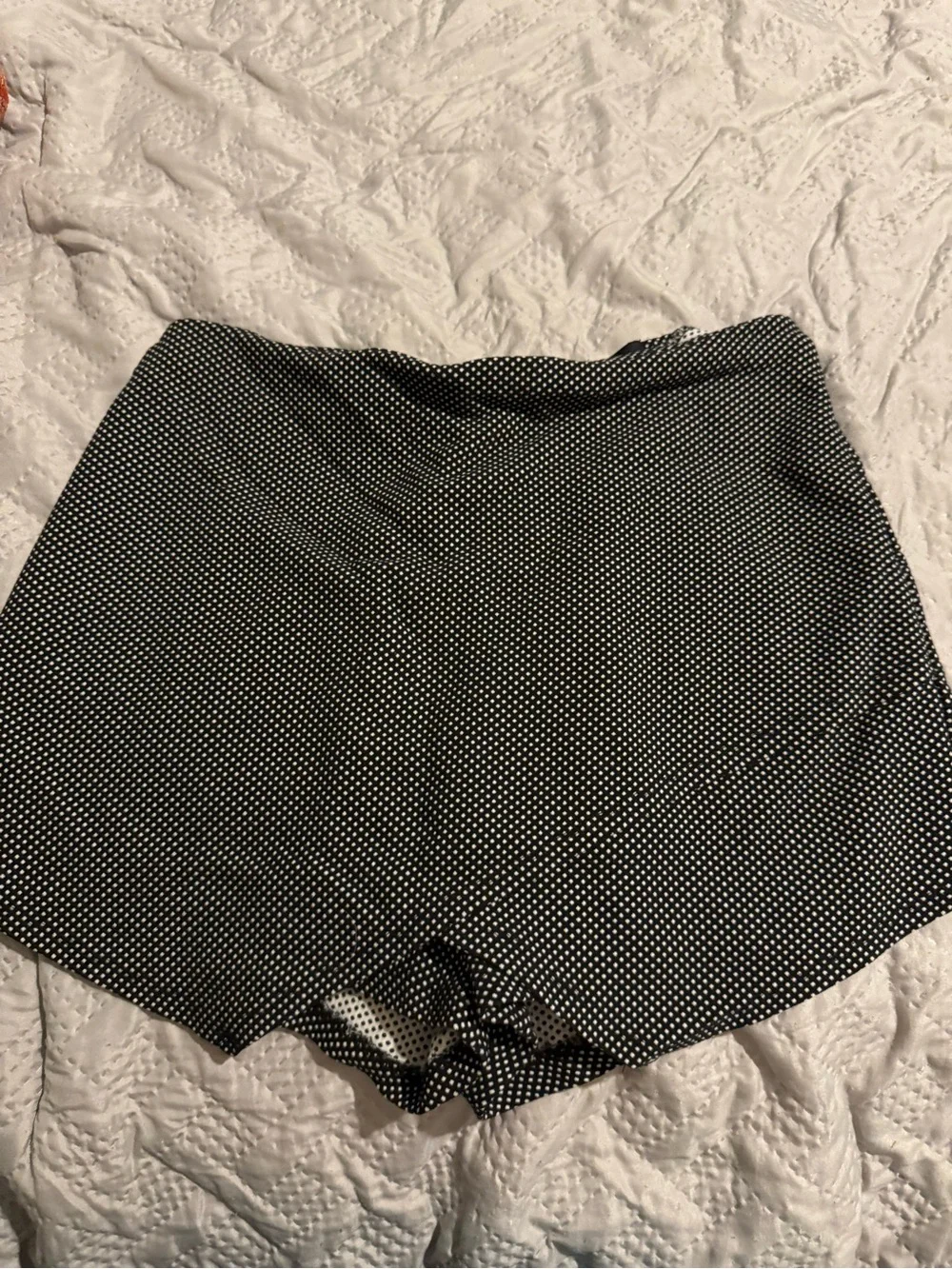 Love Tree Black & White Polka Dot High-Waist Shorts